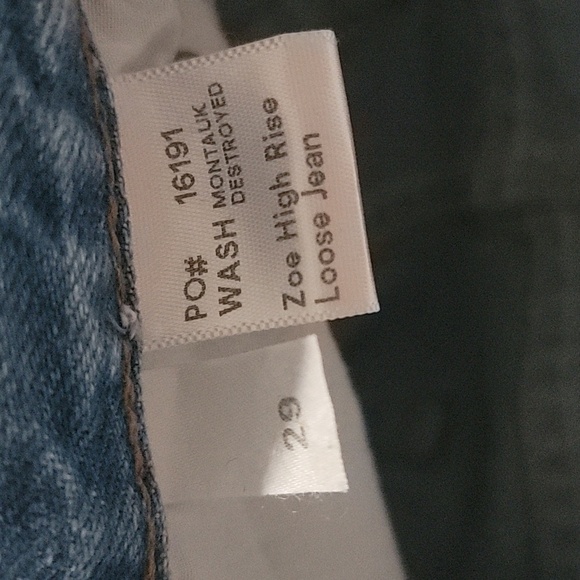 Reformation Women Zoe High Rise Loose Jean Wash Montauk Distressed Raw Jeans 29 - Picture 9 of 9